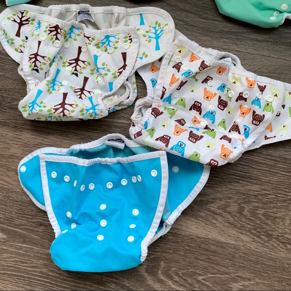 Set of (3) size two thirsties cloth diaper cover